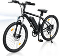 isinwheel M10 Electric Bike for Adults with 374.4Wh Removable Battery, 46Miles 20MPH Commuting Electric Mountain Bike with 500W Brushless Motor, 35 Speed, 26" Tires and Front Fork Suspensio