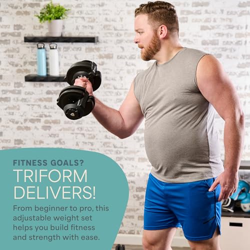 Lifepro Adjustable Dumbbells Set with Rack, 5-in-1, 15-55lb, Home Gym K99628