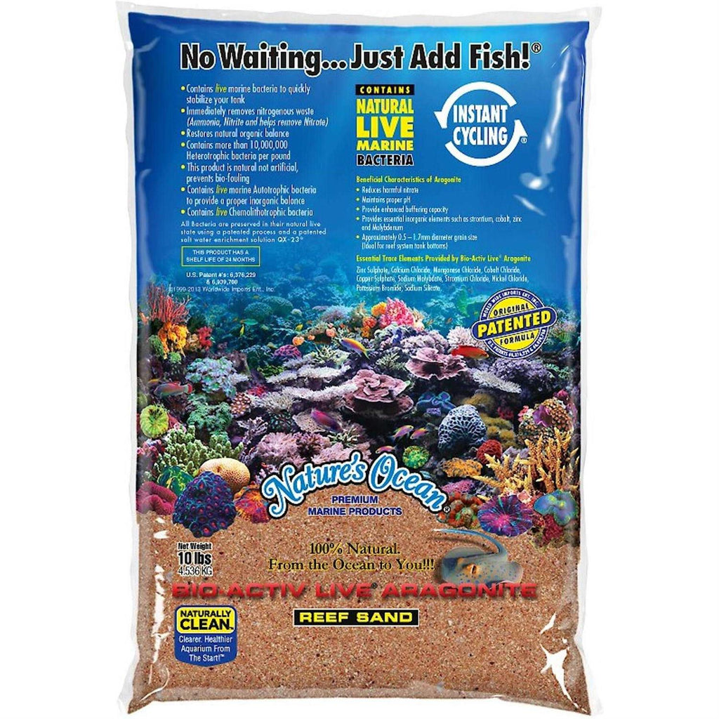 Nature&amp;s Ocean Bio-Activ Live Aragonite Saltwater Aquarium Sand - Pet Supplies online store