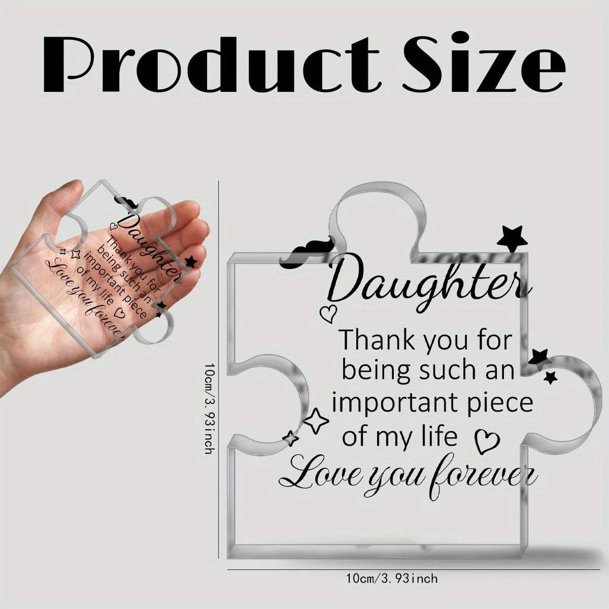 Acrylic Desk Plaque Gift for Daughter "You Will Always Be My Baby Girl" from Mom Dad L416