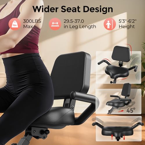 Pleny Folding Exercise Bike, 5-in-1 Stationary Bike for Home Gym L299