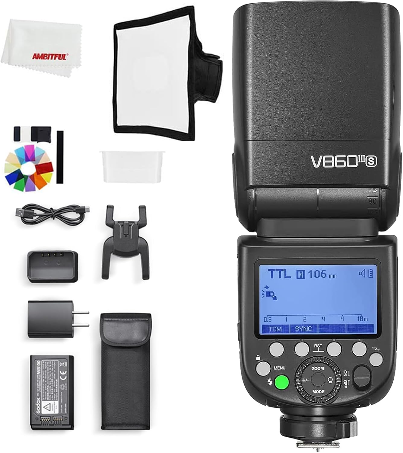 Godox V860III-S Speedlite Light,E-TTL ll autoflash and Manual Flash, 2.4G High-Speed Sync,7.2V/2600mAh Li-ion Battery Camera Flash Speedlite Light Compatible for Sony Cameras