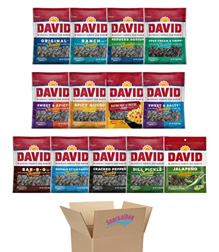 Sunflower Seeds Variety Pack, 4 Essential Flavors, 5.25 Ounce Each, 1 Bag per Flavor
