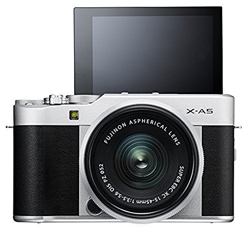 Fujifilm X-A5 Mirrorless Digital Camera with 15-45mm Lens, Silver R427110