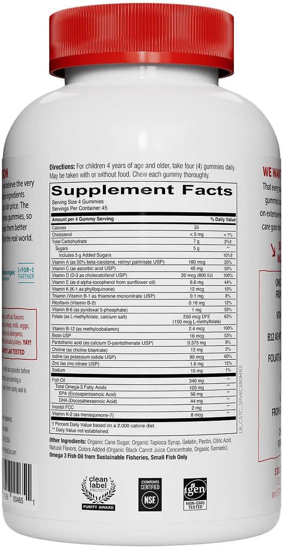 Smarty Pant Kids Complete Multivitamin Gummies Bundle, 180 Count H636927