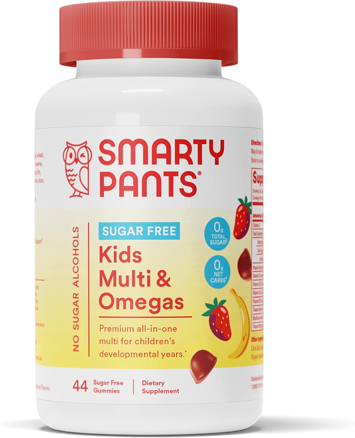 SmartyPants Kids Multivitamin Gummies, Sugar Free, Omega 3 & OLLY Kids Chillax Magnesium Gummies, Calm Chews for Kids 4+, Sherbet Flavor, 50 Count M7340