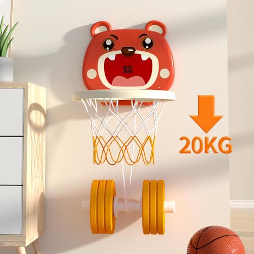 Geyiie Basketball Hoop for Kids, Adjustable Height, Portable Indoor Outdoor E21194