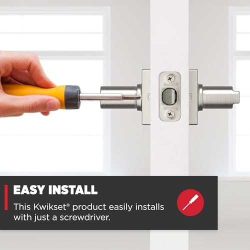 Kwikset Casey Interior Privacy Door Handle with Lock 10 Pack, Matte Black G103018