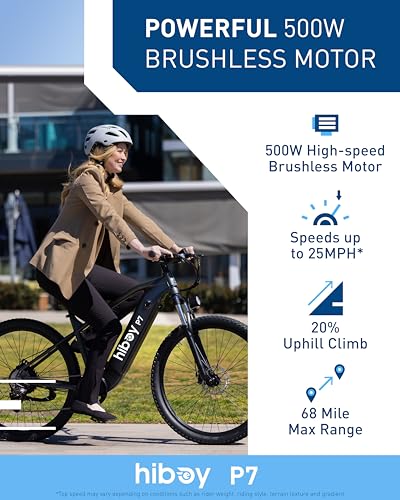 Hiboy P7 Electric Bike for Adults, 800W Peak Motor, 27.5" Mountain Ebike T718