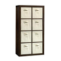 Sauder Stow-away Cube Storage 8-Cube Organizer/Pantry cabinets, Smoked Oak finish