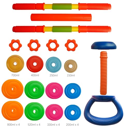 Kids Adjustable Weight Set Toy Barbell Dumbbell Kettlebell L68425