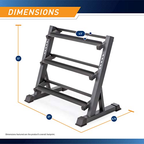 Marcy Weight Storage Organizer Rack for Dumbbells, Kettlebells & Plates W39798