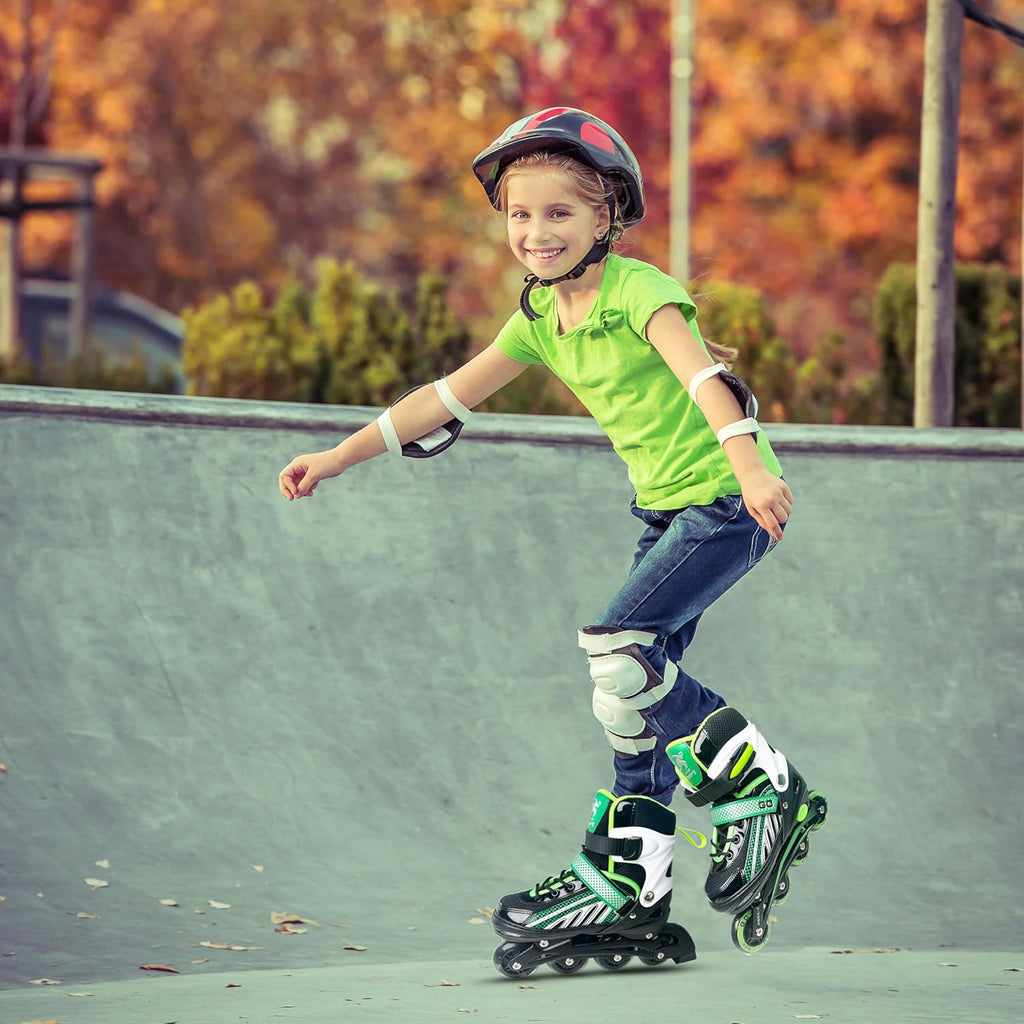 Adjustable Inline Skates for Kids with Light Up Wheels Q5867