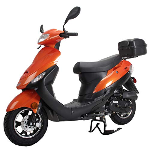 X-PRO 50cc Adult Gas Moped Motorcycle with 10" Aluminum Wheels, Orange S84269
