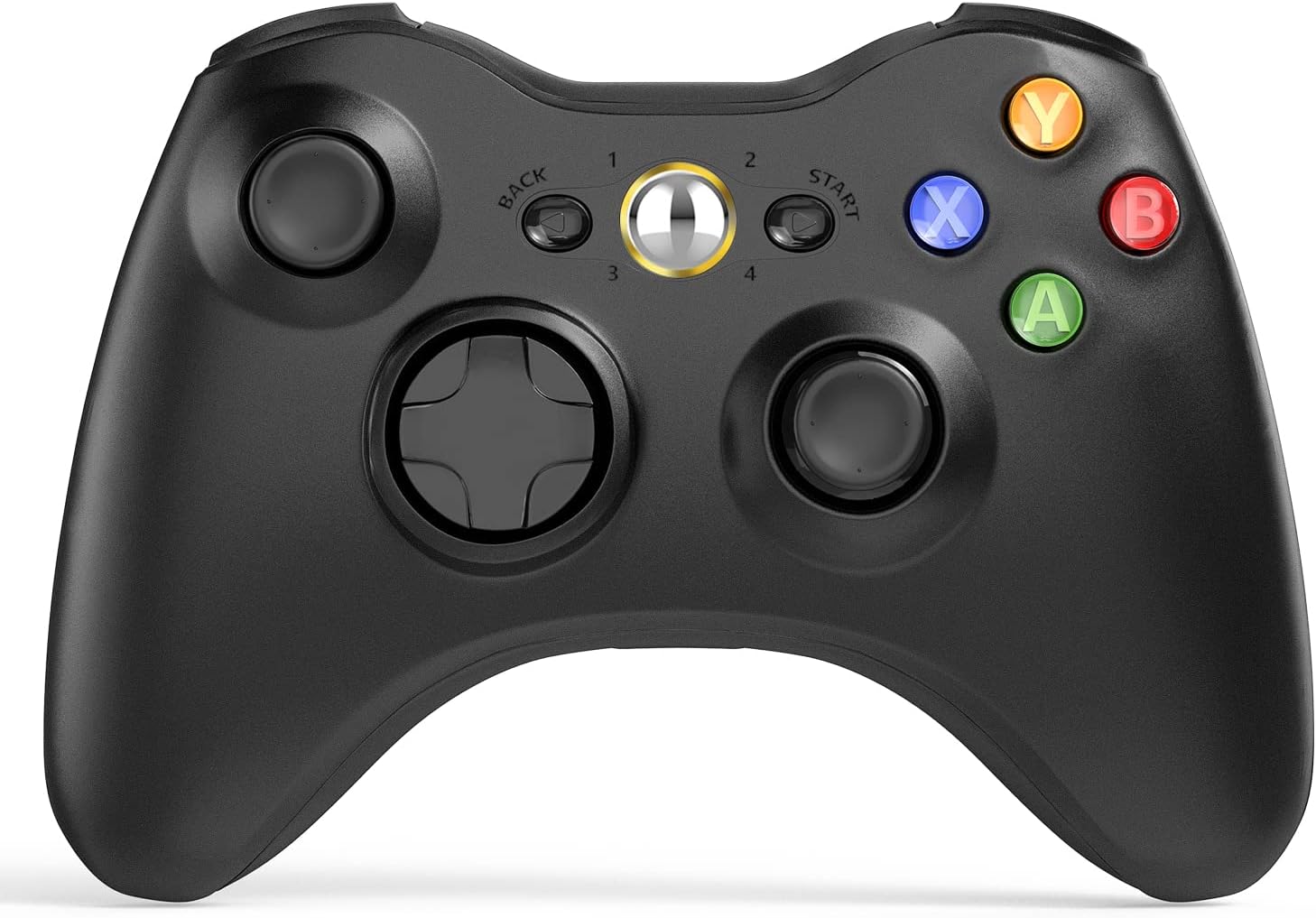 Wireless Controller Compatible with Xbox 360 2.4GHZ Gamepad Joystick Wireless Controller Compatible with Xbox 360 and PC Windows 7,8,10,11 with Receiver (Black)