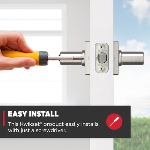 Kwikset Casey Interior Privacy Door Handle with Lock 10 Pack, Matte Black G103018