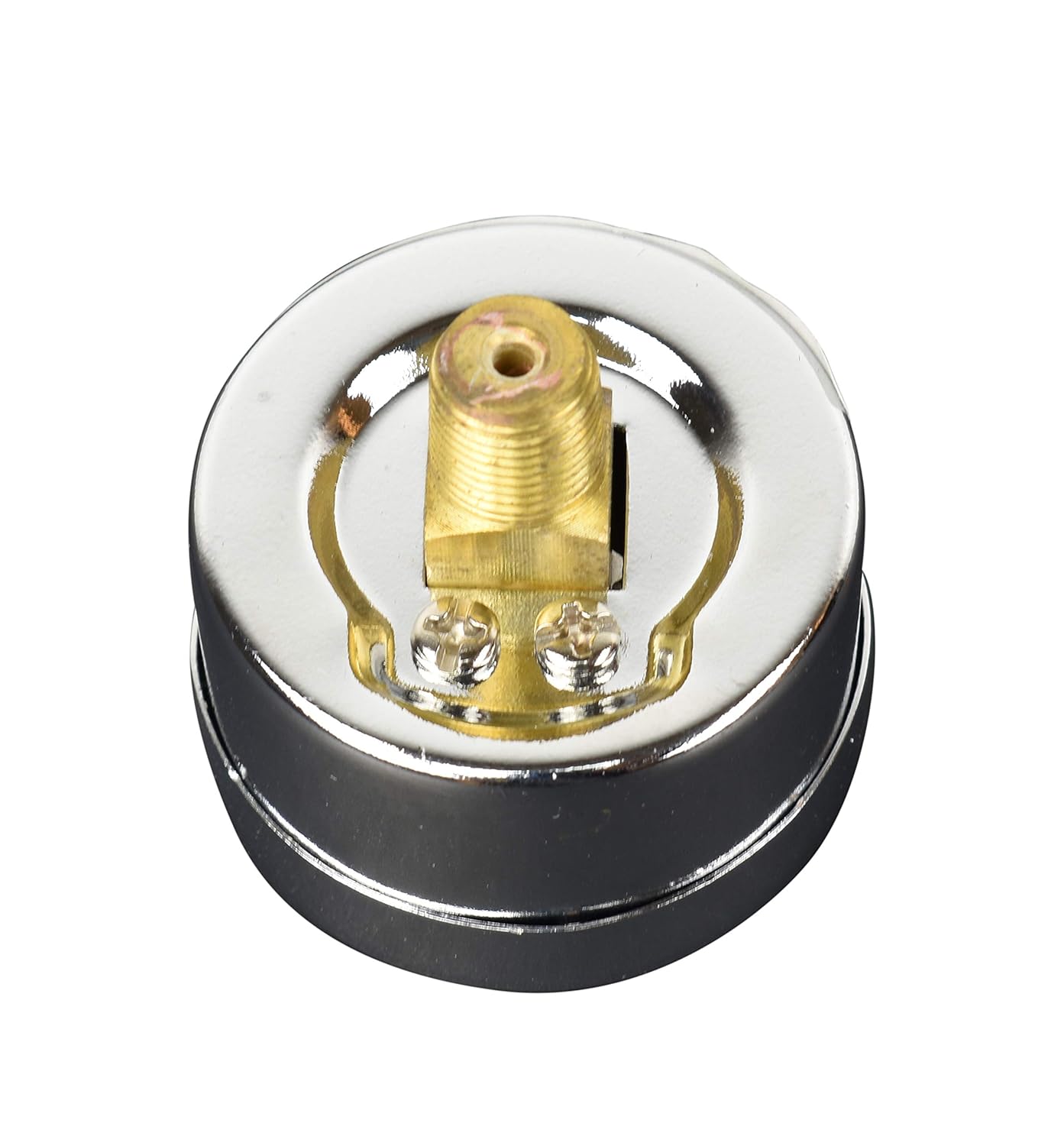 1-1/2" Chrome Pressure Gauge, Dry, Vacuum -30 Hg/0, Back Mount 1/8" NPT C45312