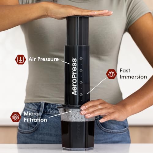 AeroPress Original Coffee Press – 3-in-1 Portable Coffee Maker for Travel C406