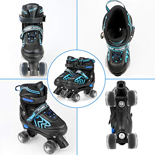 Adjustable Kids Roller Skates with Light Up Wheels for Boys Girls Q9433