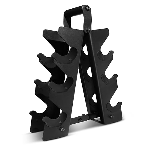 Yes4All Neoprene Coated Dumbbell Hand Weight Sets with Rack U179