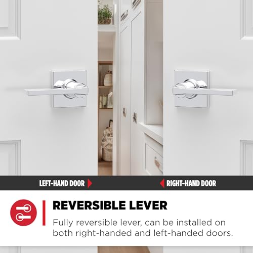 Kwikset Casey Interior Privacy Door Handle with Lock 10 Pack, Matte Black G103018