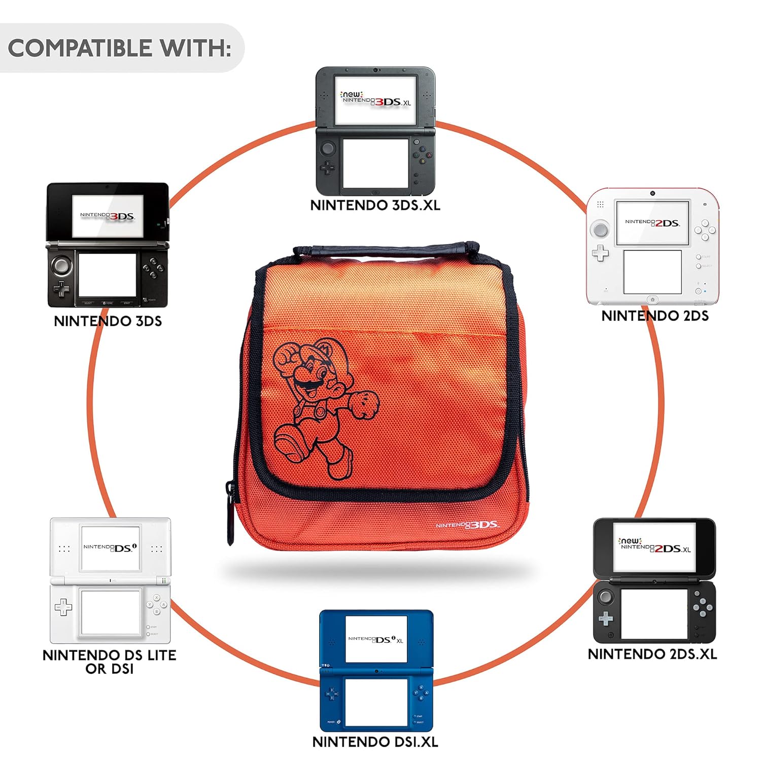 Universal Transporter Super Mario Case for 2DS, 3DS, DS V67646