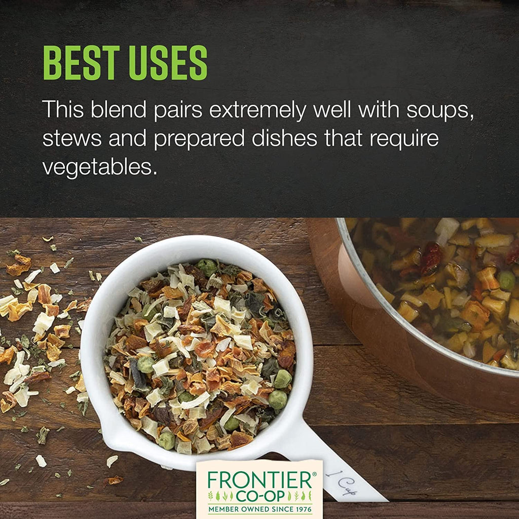 Frontier Deluxe Vegetable Soup Mix, 1 lb, Dried Onion, Carrots, Peas & Potatoes R372