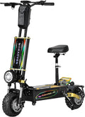 Adult Electric Scooter, 11-inch 6000W high Power Dual Drive Sports Scooter with seat, 7-inch LCD Display 60V40AH Range 80 Miles, Maximum Speed 60MPH, Off-Road Tires Electric Scooter.