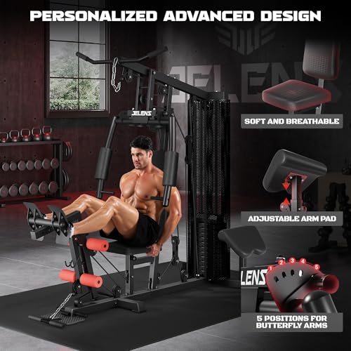 H11 Home Gym Equipment with 150LBS Weight Stack and Pulley System V316198