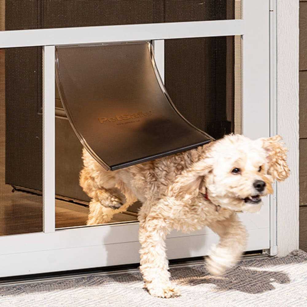 LARSON Pet Breeze 32-in x 81-in Brown Aluminum Hinged Screen Door X2567