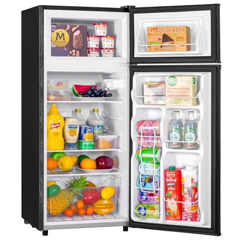 4.5 Cu.ft Mini Fridge with Freezer, 2 Doors, Adjustable Shelves W24775