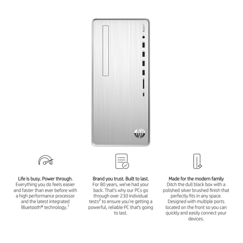 HP Pavilion Tower Desktop, Ryzen 5 5600G, 32GB RAM, 2TB SSD, Windows 11 Home N57264