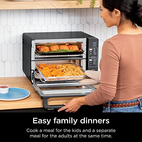 Ninja DCT451 12-in-1 Smart Double Oven with FlexDoor, Stainless Steel P340