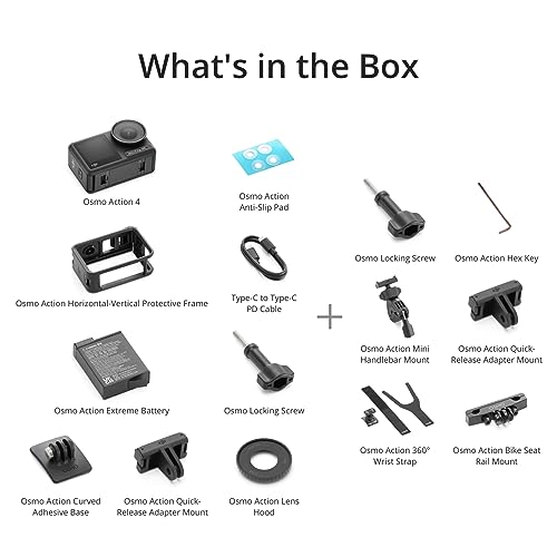 DJI Osmo Action 4 Standard Combo, 4K/120fps Waterproof Action Camera Z960