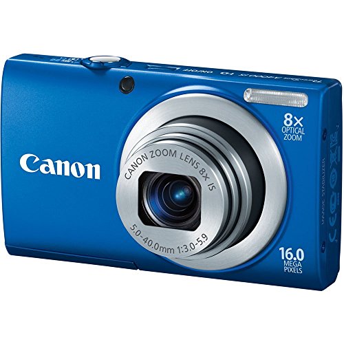 Canon PowerShot A4000 16.0 MP Digital Camera with 8X Optical Zoom, 3.0-Inch LCD (Blue) X4515
