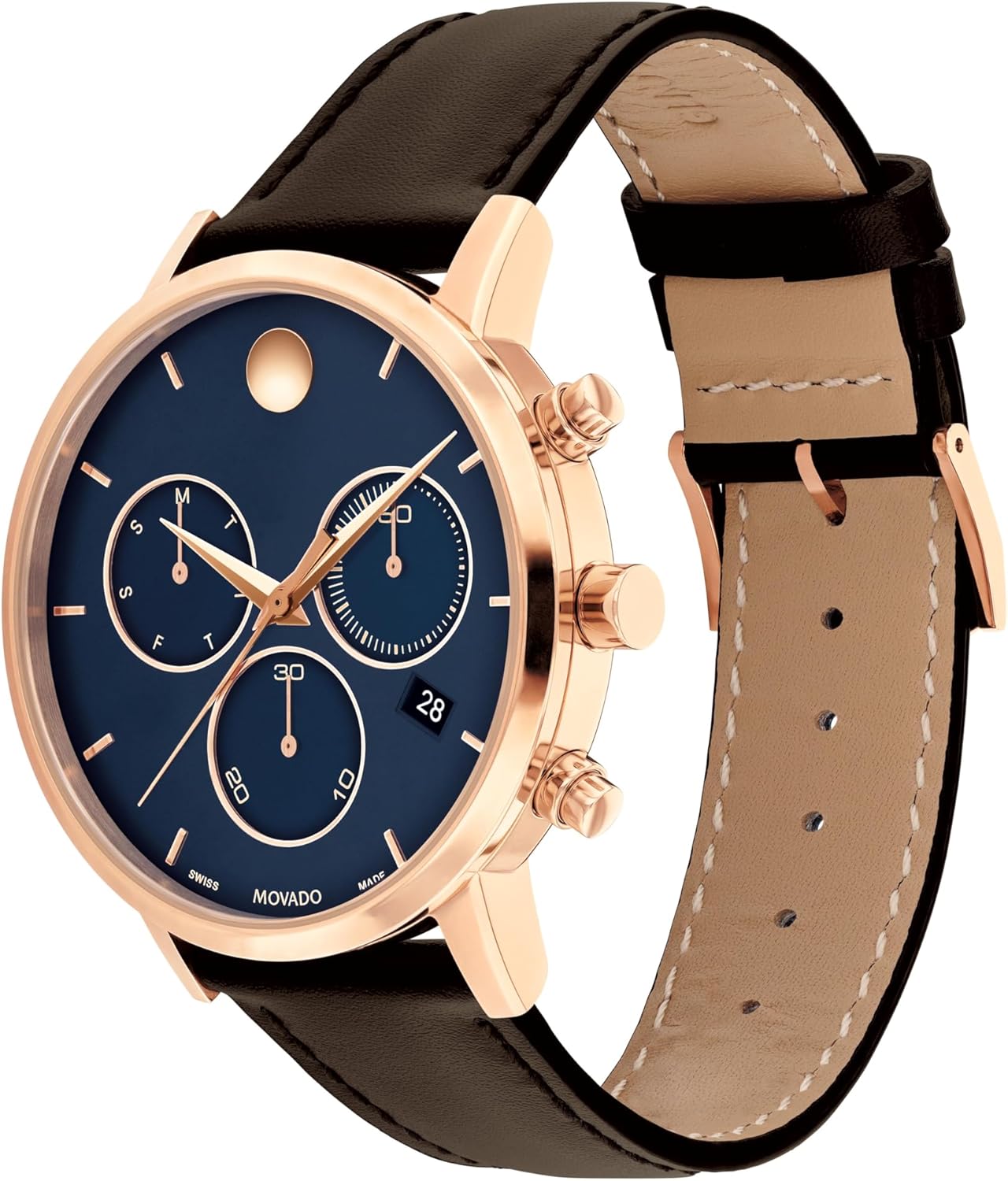 Movado Museum Classic Men's Watch - Swiss Quartz, Calfskin Strap, 42mm C392