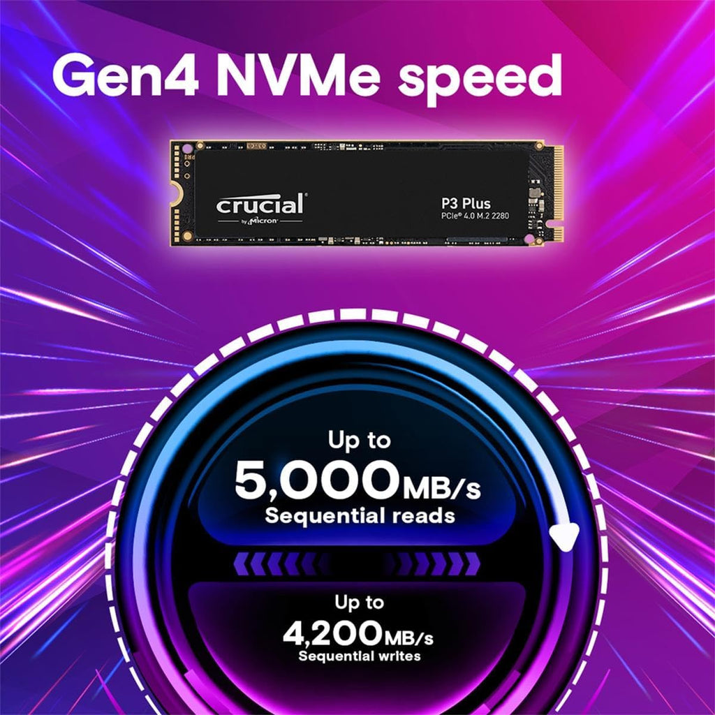 Crucial P3 Plus 1TB PCIe Gen4 NVMe M.2 Internal SSD G233