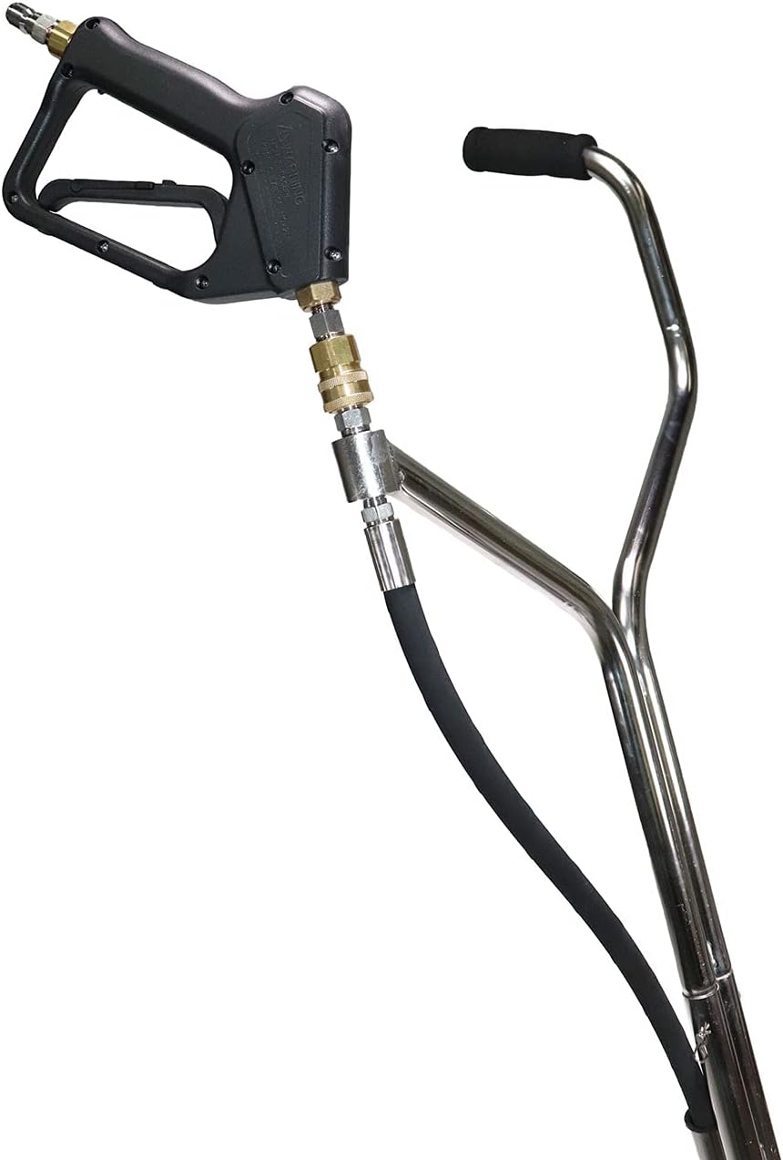 21" Stainless Steel Surface Cleaner with Vacuum Port and Wand Y7292