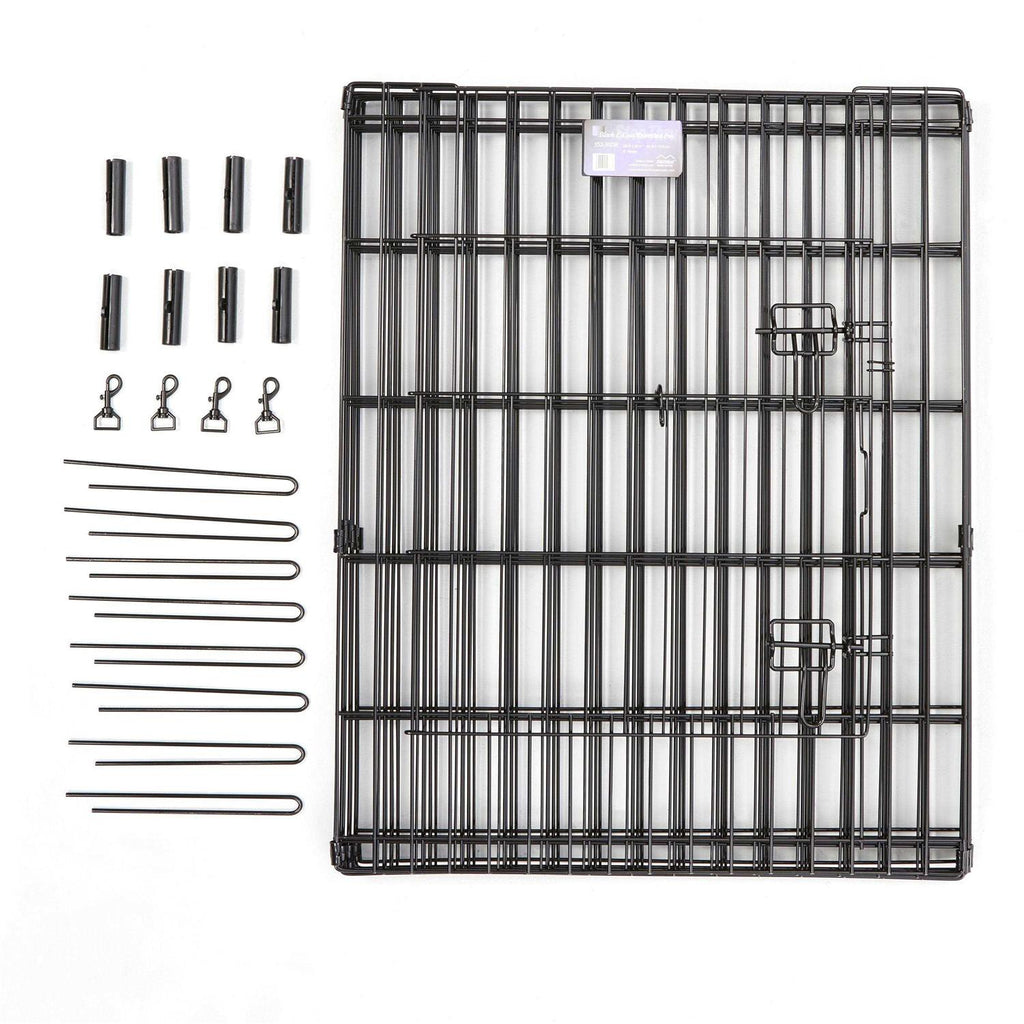 Midwest Black Exercise Pen with Door for Pets A82091