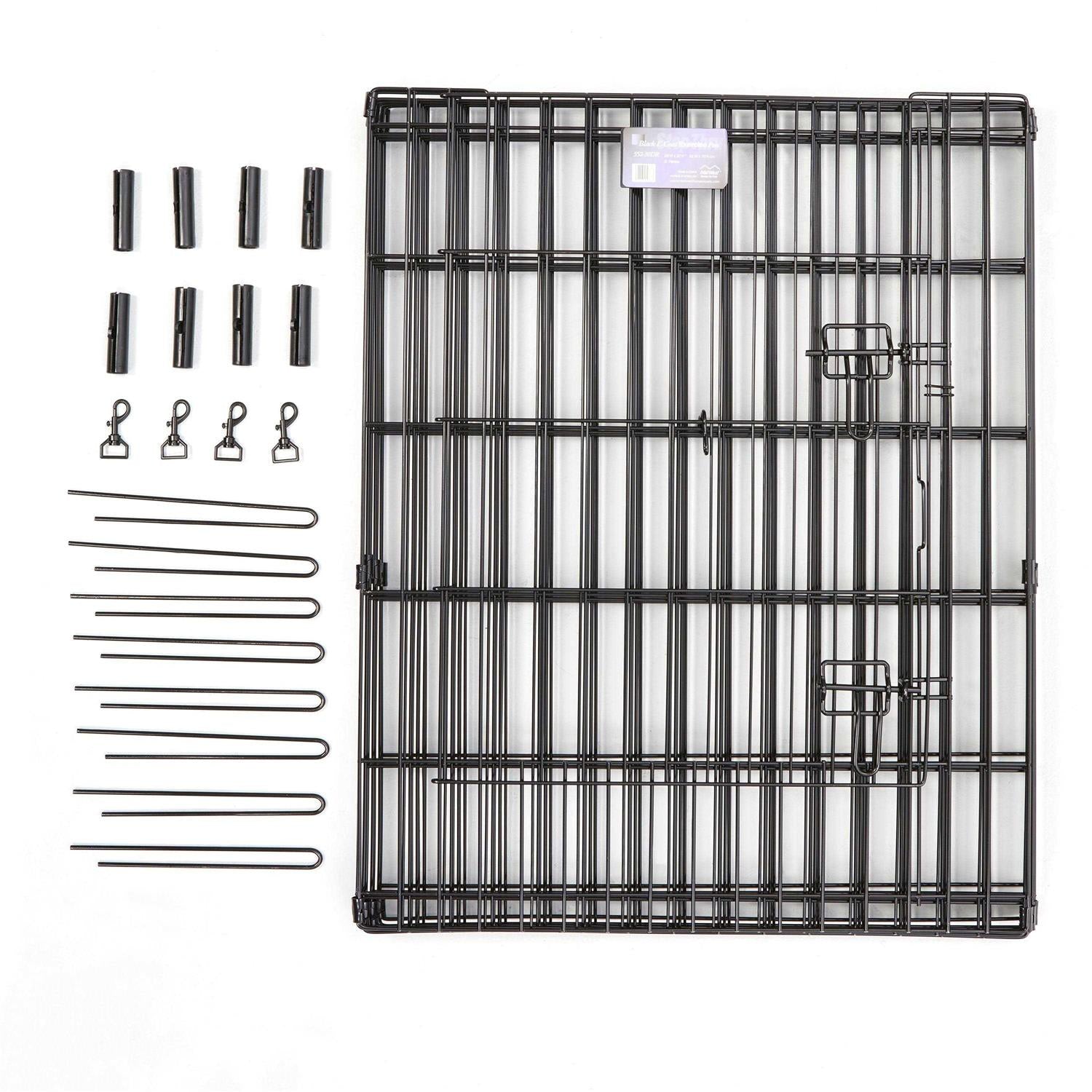 Midwest Black Exercise Pen with Door for Pets A82091