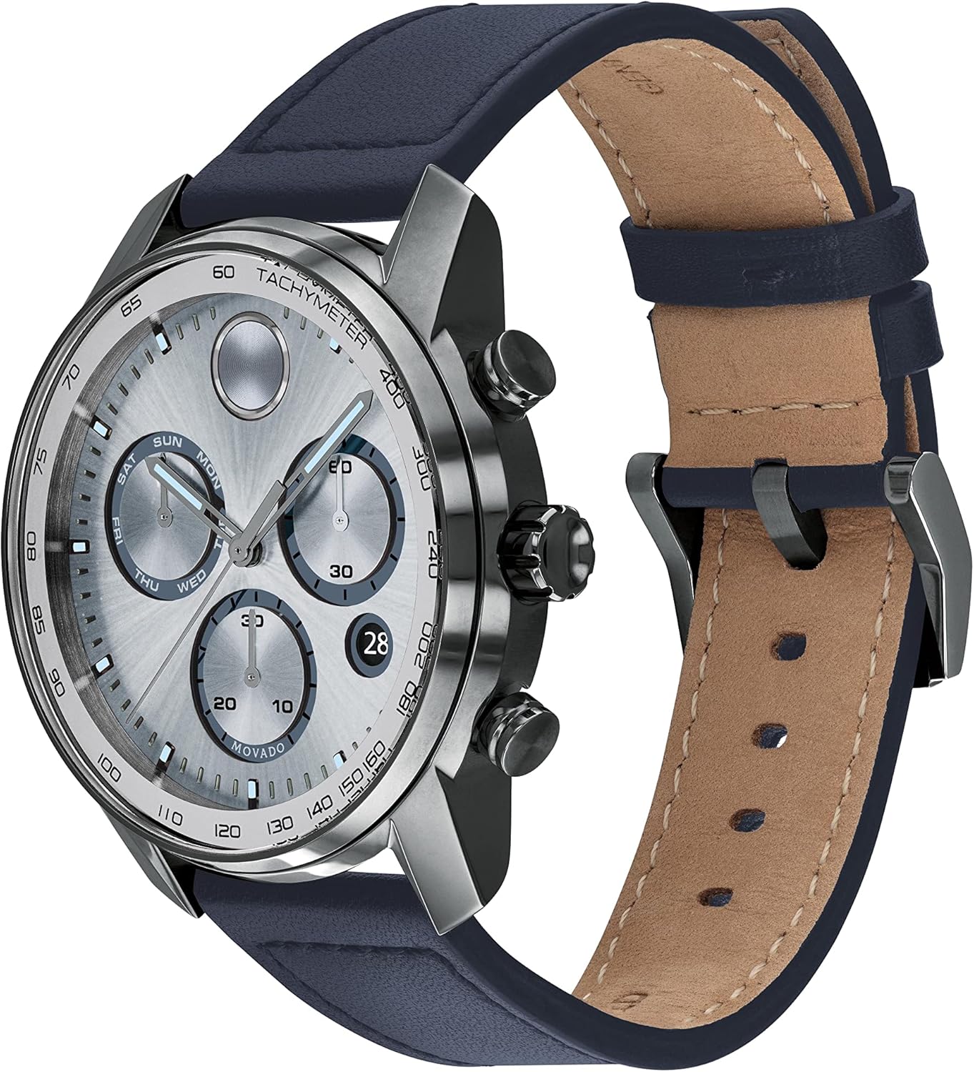 Movado Men's Bold Verso Swiss Quartz Navy Watch T9055