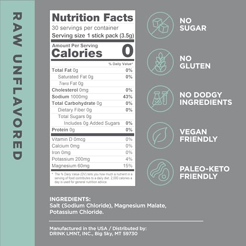 LMNT Zero Sugar Electrolytes Watermelon Salt Drink Mix 30 Count C7766