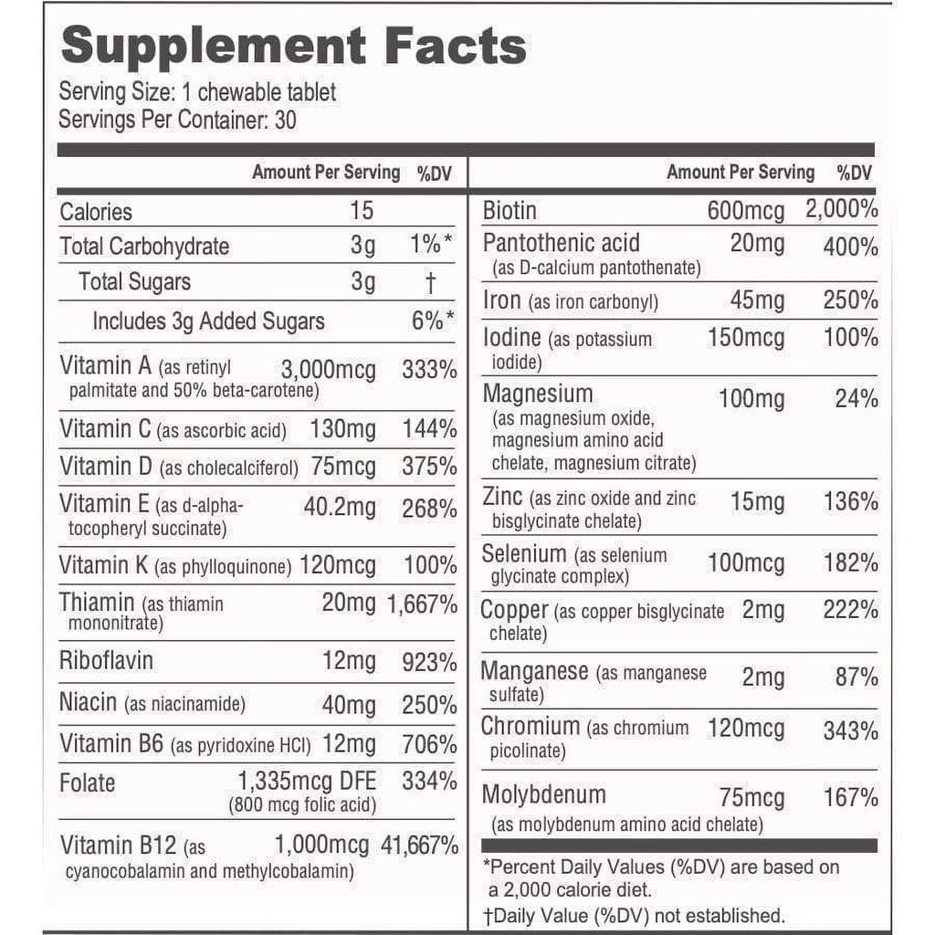 BariatricPal Duodenal Switch Vitamin Pack - Mixed Berry Chewable Multivitamin with Iron & Orange Creamsicle Calcium Citrate Soft Chews K16315