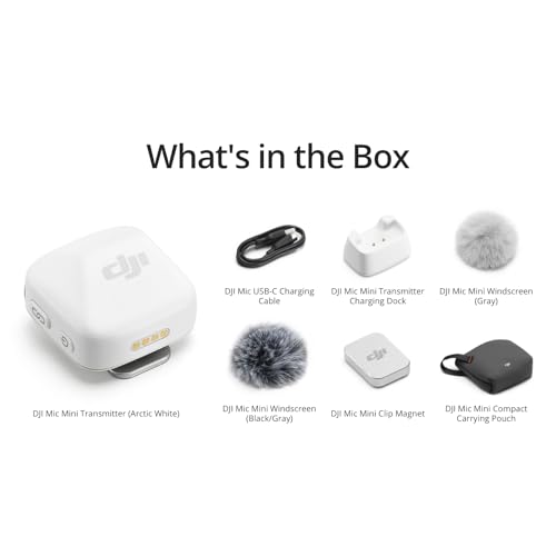 DJI Mic Mini Wireless Microphone for iPhone, Camera & Android V612