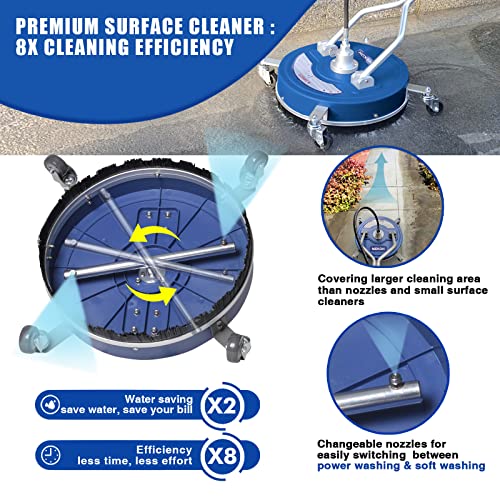 Pressure Washer Surface Cleaner 20" with Wheels, 4500PSI Attachment Q383895
