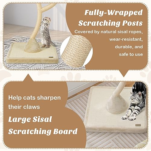 PETSITE 70" Tall Cat Tree for Large Cats with Scratching Posts N631455