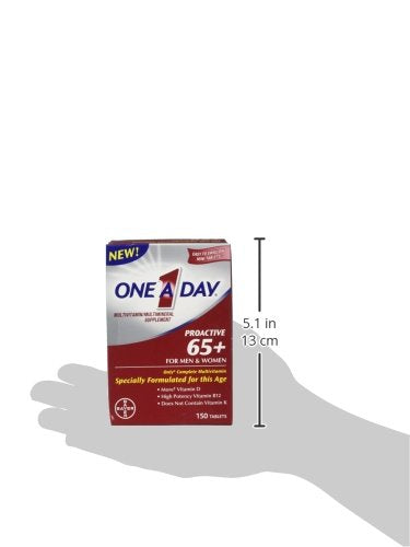 One-A-Day Proactive 65 Plus Multivitamins, 150 Count (Pack of 2) B841334