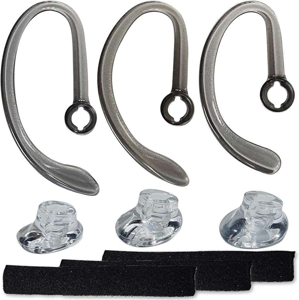 Eargels Earhooks Spare Earbuds with Foam Tube Kit for Plantronics WH500 CS540 W440 CS70 Savi W740 S35856