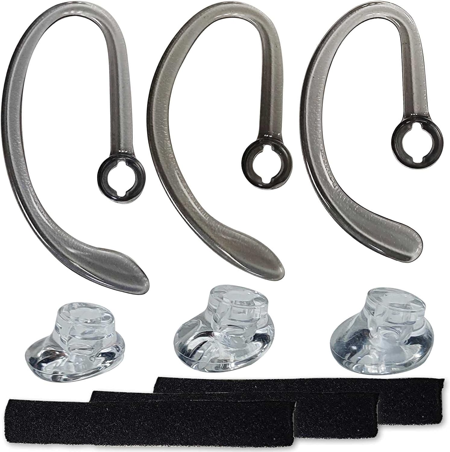 Eargels Earhooks Spare Earbuds with Foam Tube Kit for Plantronics WH500 CS540 W440 CS70 Savi W740 S35856