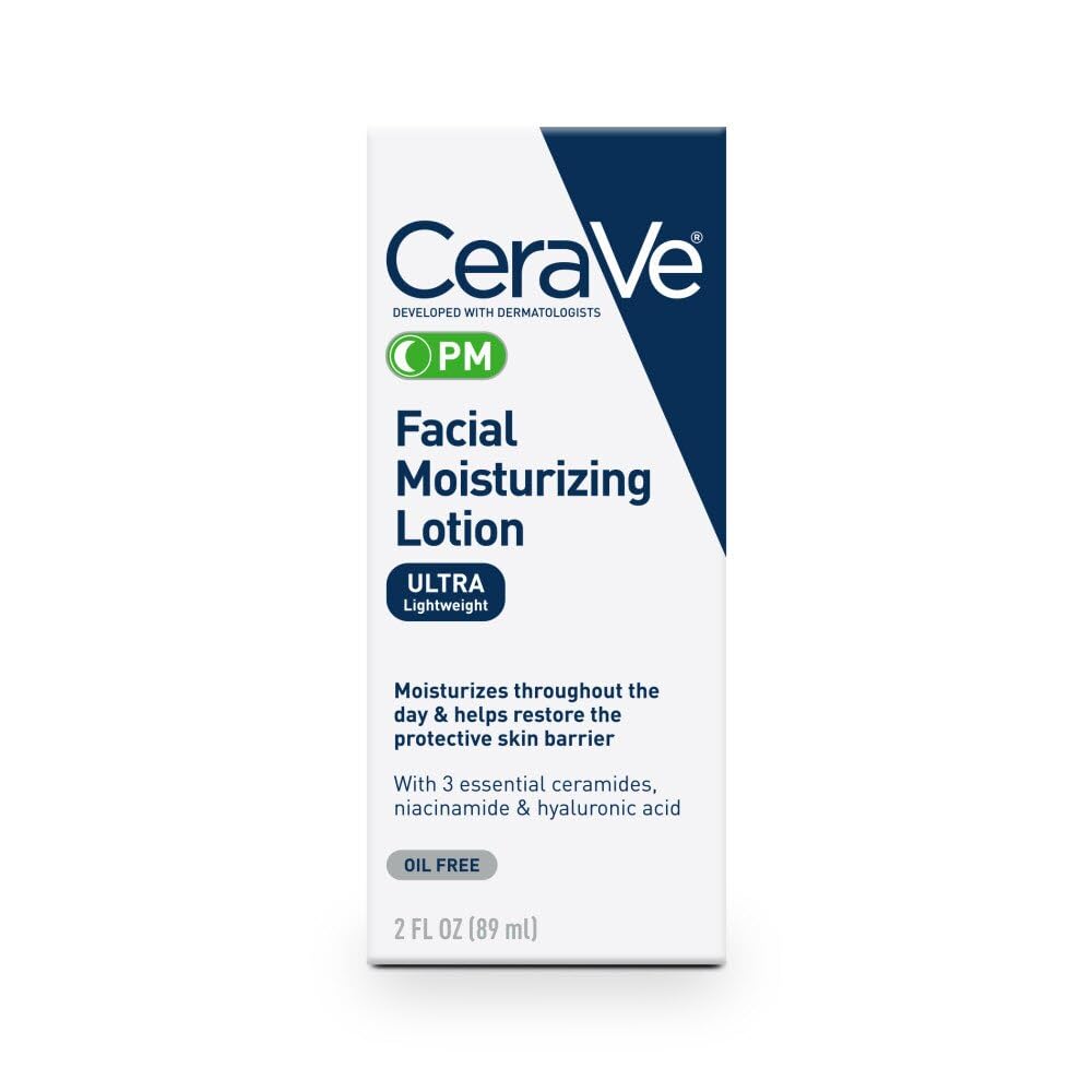 CeraVe PM Lotion, Night Face Moisturizer, 2 fl oz Y158987
